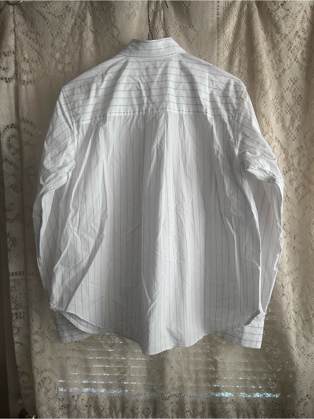TOTEME Signature Cotton Pinstripe Button-Down Shirt - Picture 9 of 13